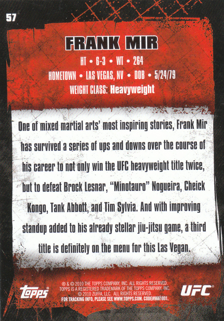 2010 Topps UFC (Ultimate Fighting Championship) MMA "Gold" Parallel Cards - Picture 115 of 397