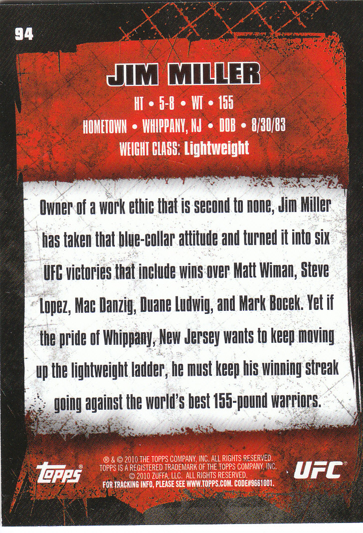 2010 Topps UFC (Ultimate Fighting Championship) MMA "Gold" Parallel Cards - Picture 189 of 397