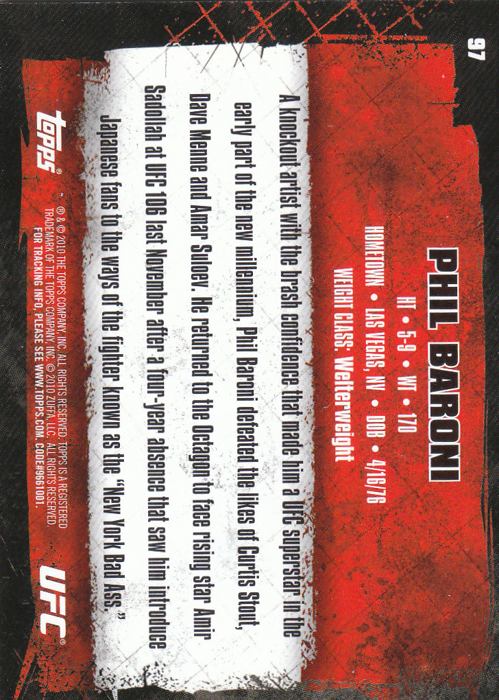 2010 Topps UFC (Ultimate Fighting Championship) MMA "Gold" Parallel Cards - Picture 195 of 397