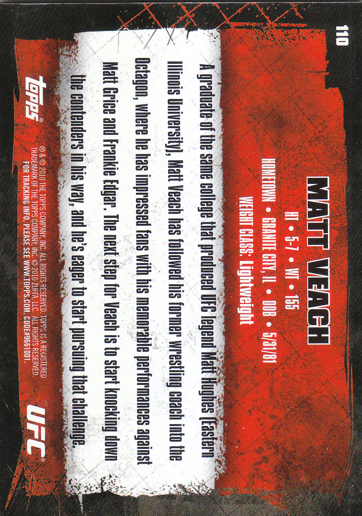 2010 Topps UFC (Ultimate Fighting Championship) MMA "Gold" Parallel Cards - Picture 221 of 397