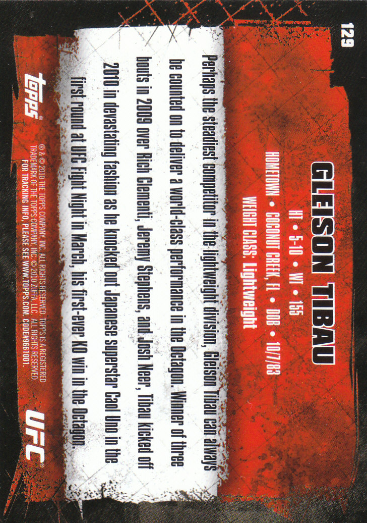 2010 Topps UFC (Ultimate Fighting Championship) MMA "Gold" Parallel Cards - Picture 259 of 397