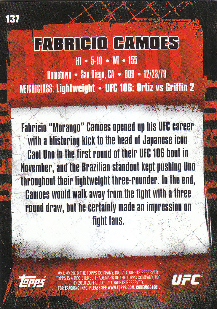 2010 Topps UFC (Ultimate Fighting Championship) MMA "Gold" Parallel Cards - Picture 275 of 397