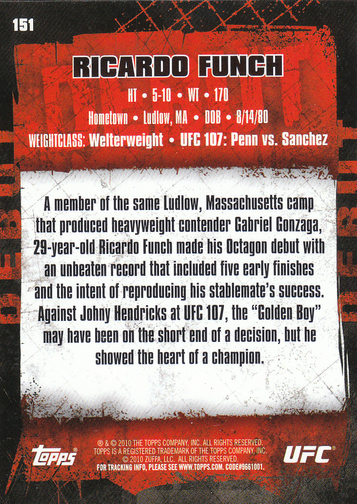 2010 Topps UFC (Ultimate Fighting Championship) MMA "Gold" Parallel Cards - Picture 303 of 397
