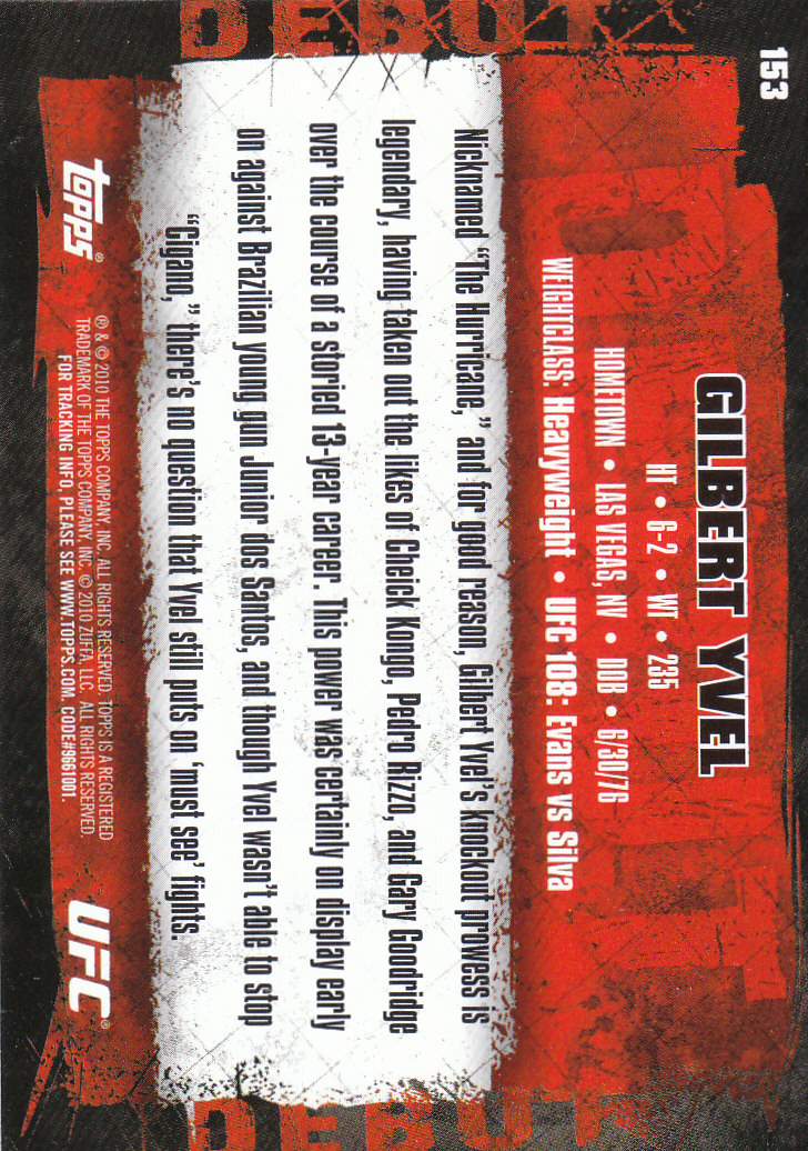 2010 Topps UFC (Ultimate Fighting Championship) MMA "Gold" Parallel Cards - Picture 307 of 397
