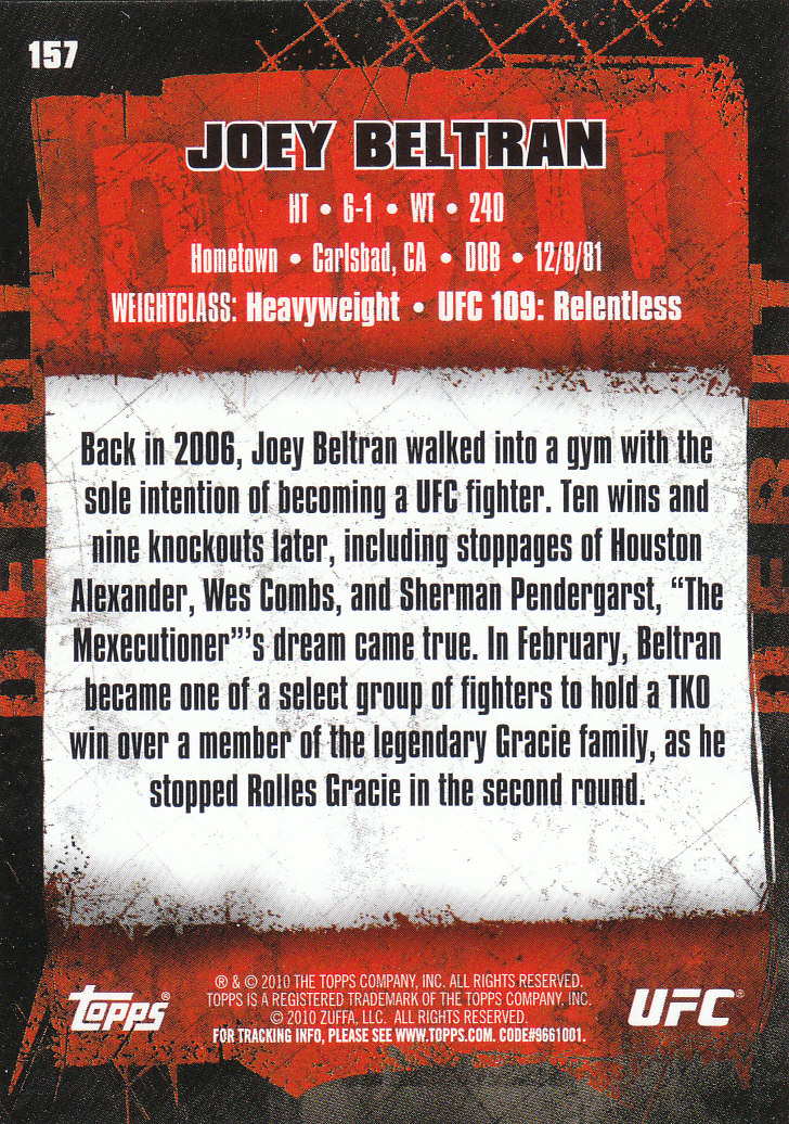 2010 Topps UFC (Ultimate Fighting Championship) MMA "Gold" Parallel Cards - Picture 315 of 397