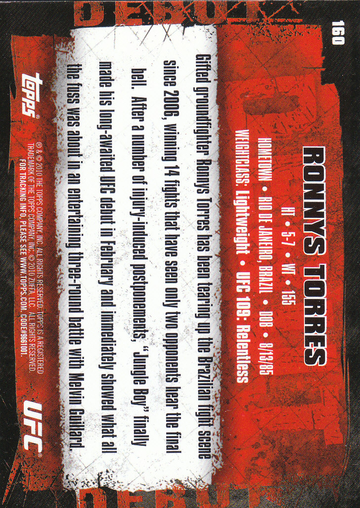 2010 Topps UFC (Ultimate Fighting Championship) MMA "Gold" Parallel Cards - Picture 321 of 397