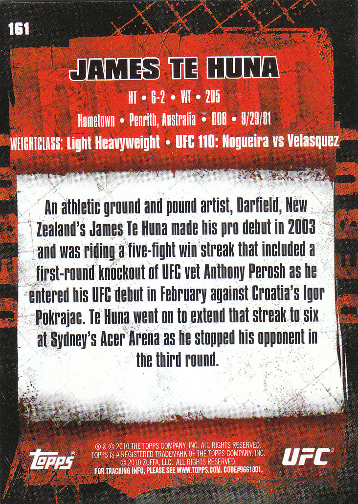 2010 Topps UFC (Ultimate Fighting Championship) MMA "Gold" Parallel Cards - Picture 323 of 397
