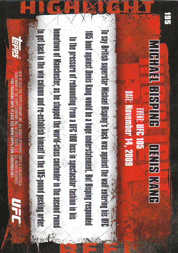 2010 Topps UFC (Ultimate Fighting Championship) MMA "Gold" Parallel Cards - Picture 387 of 397