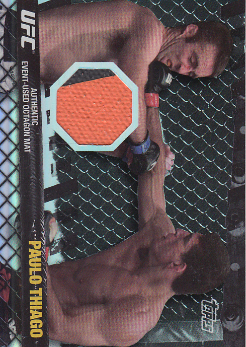 2010 Topps UFC Fight Mat Relics Black #FMPT Paulo Thiago/UFC 106