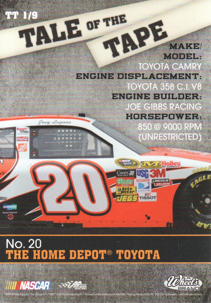 2010 Wheels Main Event NASCAR Racing Cards Tale of the Tape: Pick From List - Picture 3 of 15