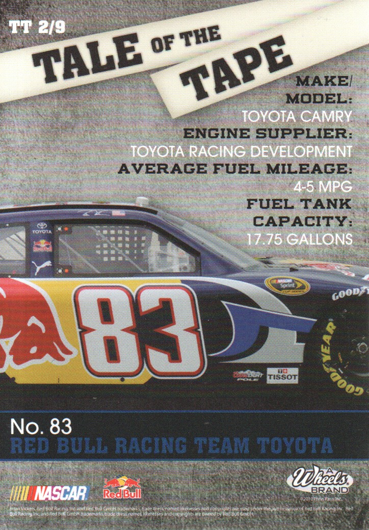 2010 Wheels Main Event NASCAR Racing Cards Tale of the Tape: Pick From List - Picture 5 of 15