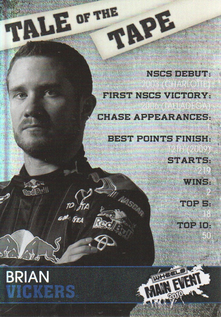 2010 Wheels Main Event NASCAR Racing Cards Tale of the Tape: Pick From List - Picture 4 of 15