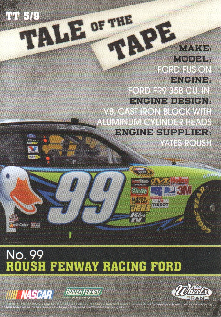 2010 Wheels Main Event NASCAR Racing Cards Tale of the Tape: Pick From List - Picture 9 of 15