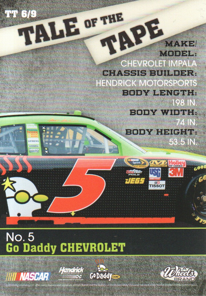 2010 Wheels Main Event NASCAR Racing Cards Tale of the Tape: Pick From List - Picture 11 of 15