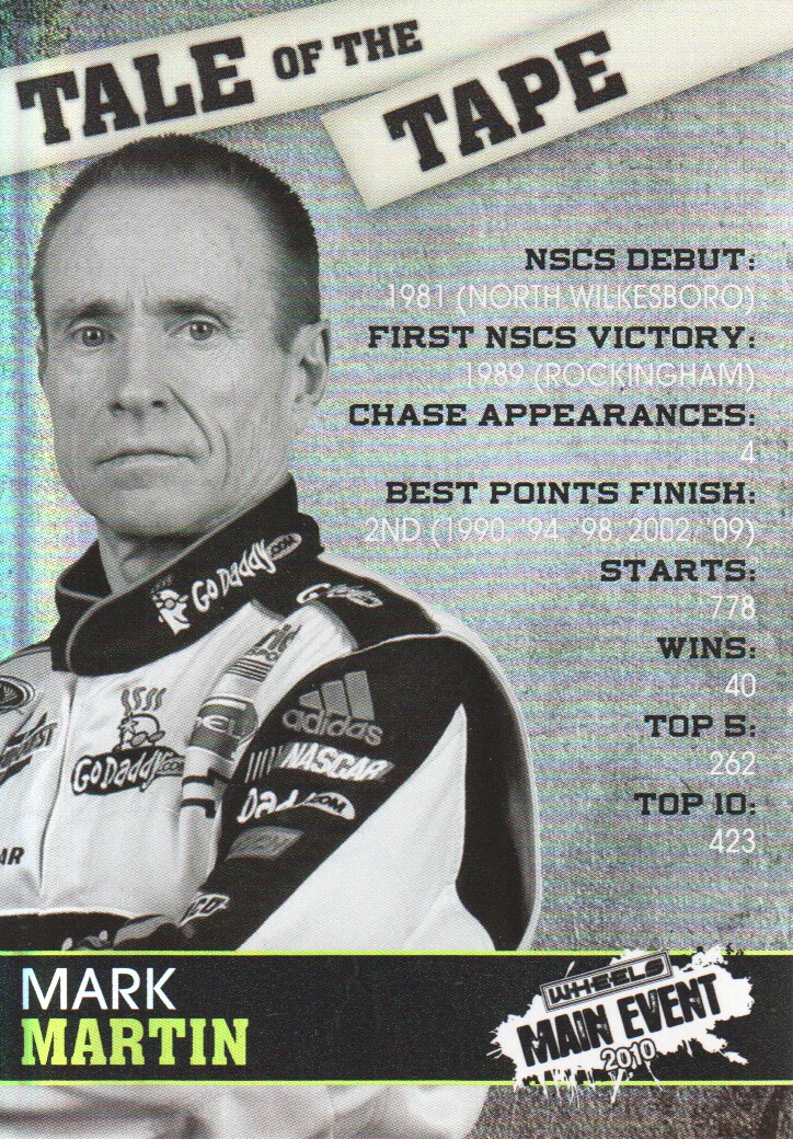 2010 Wheels Main Event NASCAR Racing Cards Tale of the Tape: Pick From List - Picture 10 of 15