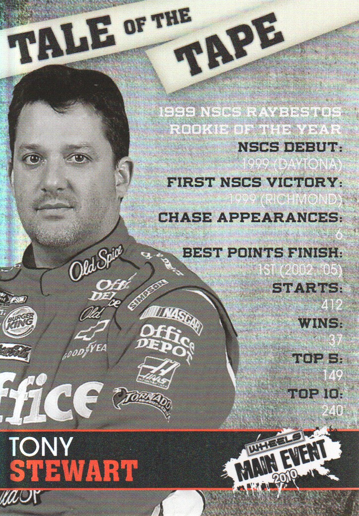 2010 Wheels Main Event NASCAR Racing Cards Tale of the Tape: Pick From List - Picture 12 of 15