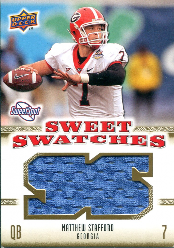 2010 Sweet Spot Sweet Swatches #SSW59 Matthew Stafford