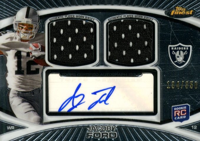 2010 Finest Dual Jersey Autographs #JF Jacoby Ford/350