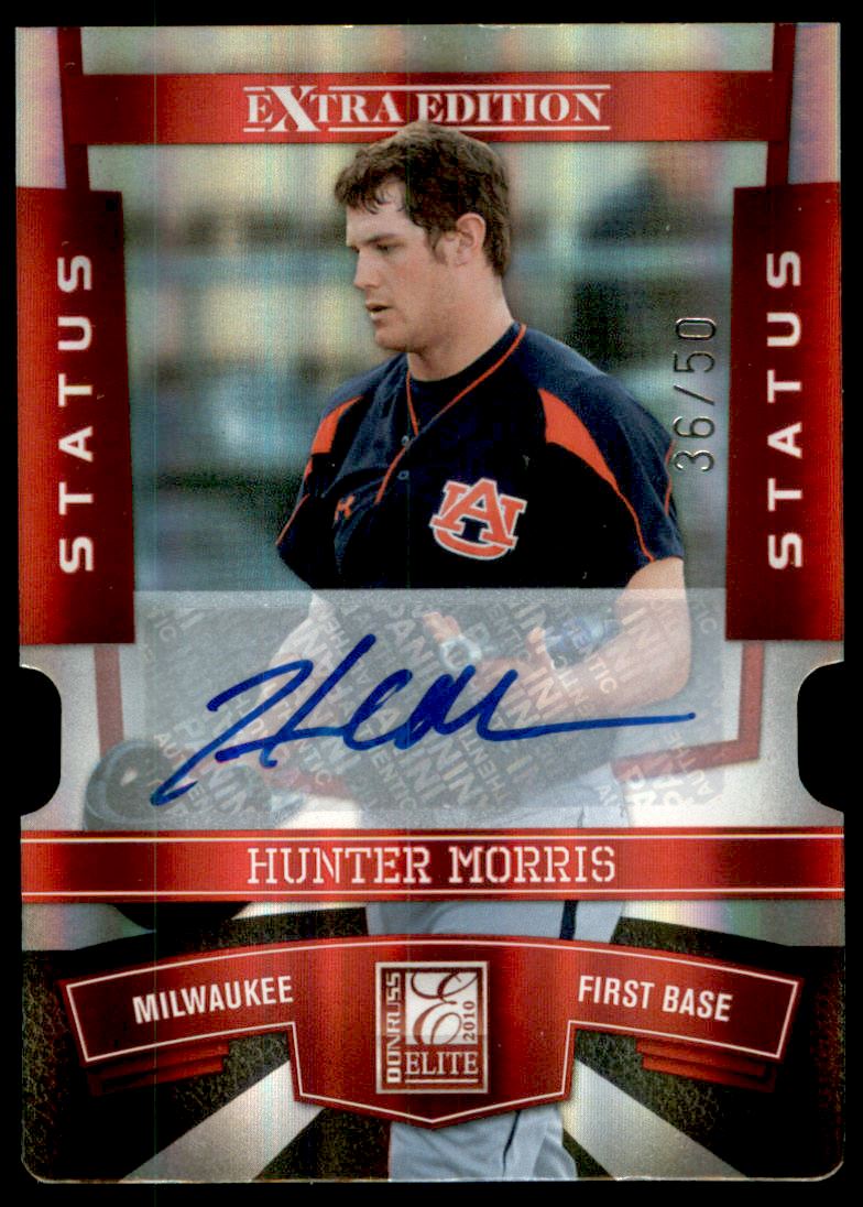2010 Donruss Elite Extra Edition Signature Status #8 Hunter Morris
