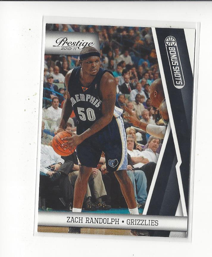 2010-11 Prestige Bonus Shots Black #56 Zach Randolph