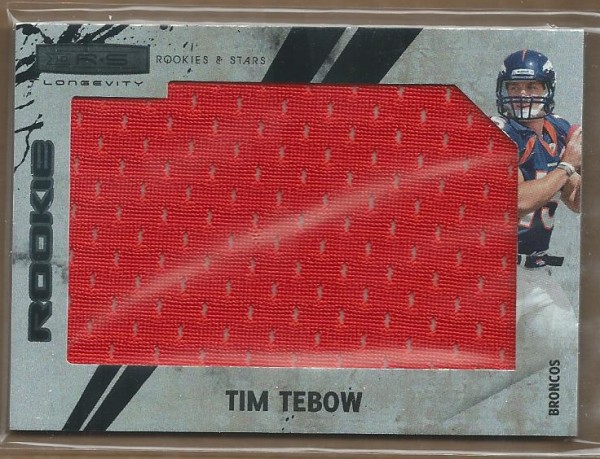2010 Rookies and Stars Longevity Rookie Jersey Jumbo Swatch #299 Tim Tebow