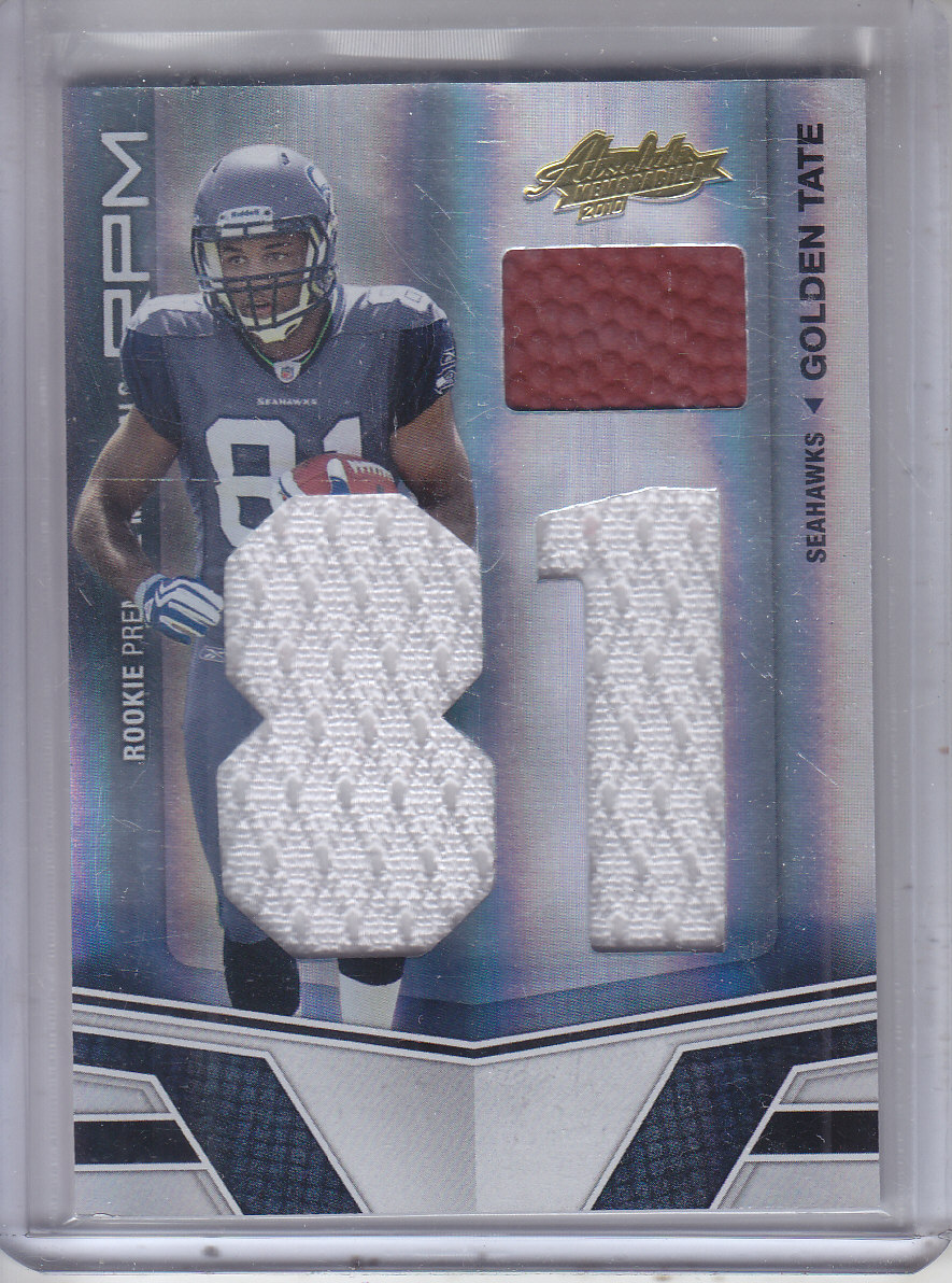 2010 Absolute Memorabilia Rookie Premiere Materials Oversize Jersey Number #216 Golden Tate