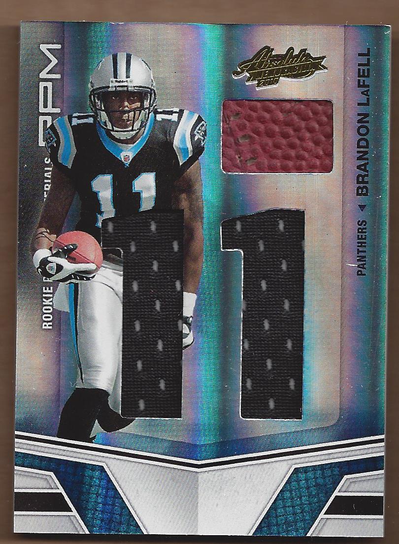 2010 Absolute Memorabilia Rookie Premiere Materials Oversize Jersey Number #218 Brandon LaFell
