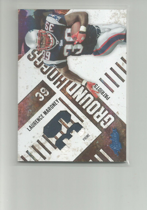 2010 Absolute Memorabilia Ground Hoggs Materials Jersey Number #14 Laurence Maroney/50