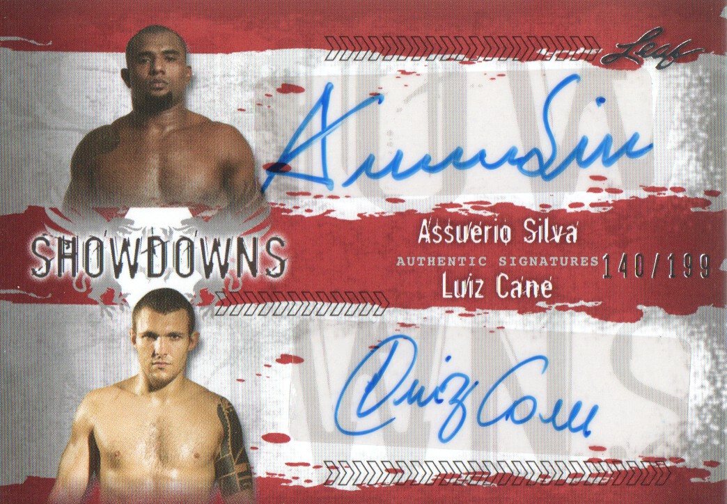 2010 Leaf MMA Showdowns Dual Autographs Red #AS2LC1 Assuerio Silva/Luiz Cane/199
