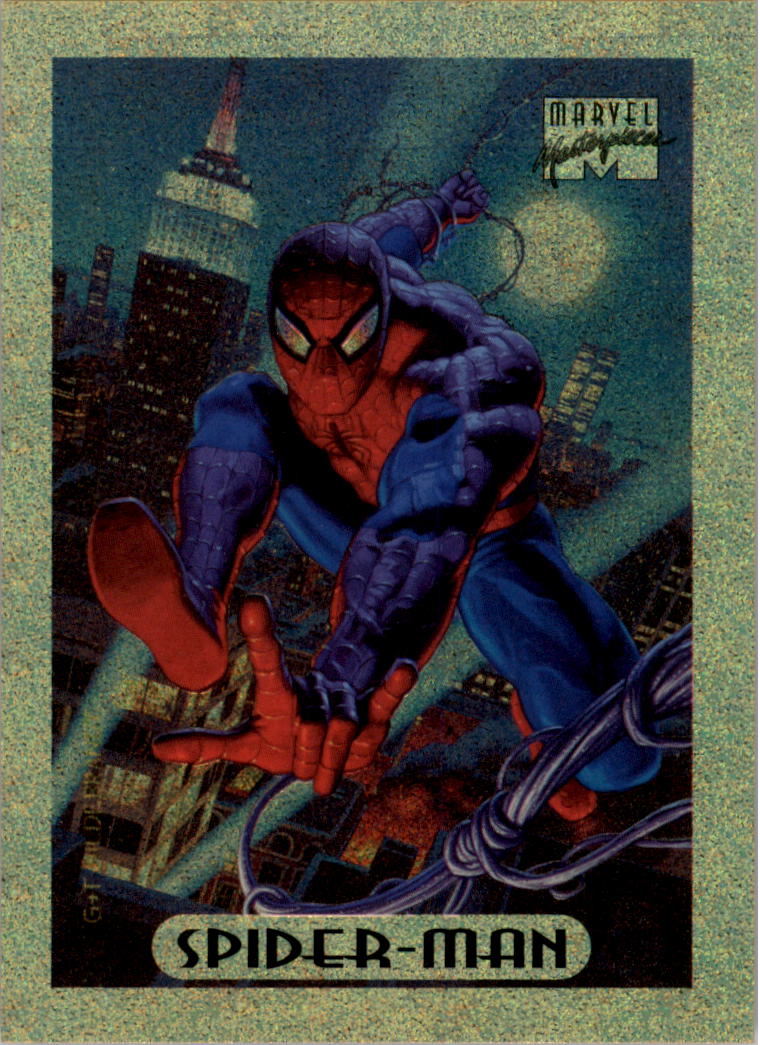 1994 Marvel Masterpieces Holofoil Gold #8 Spider-Man - NM-MT 1994 Marvel Masterpieces Holofoil Gold #8 Spider-Man - NM-MT