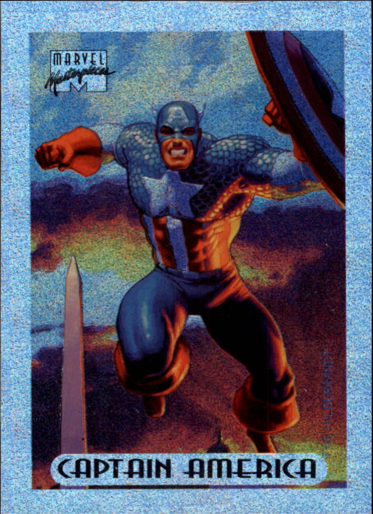 1994 Fleer Marvel Masterpieces Holofoil Silver #1 Captain America
