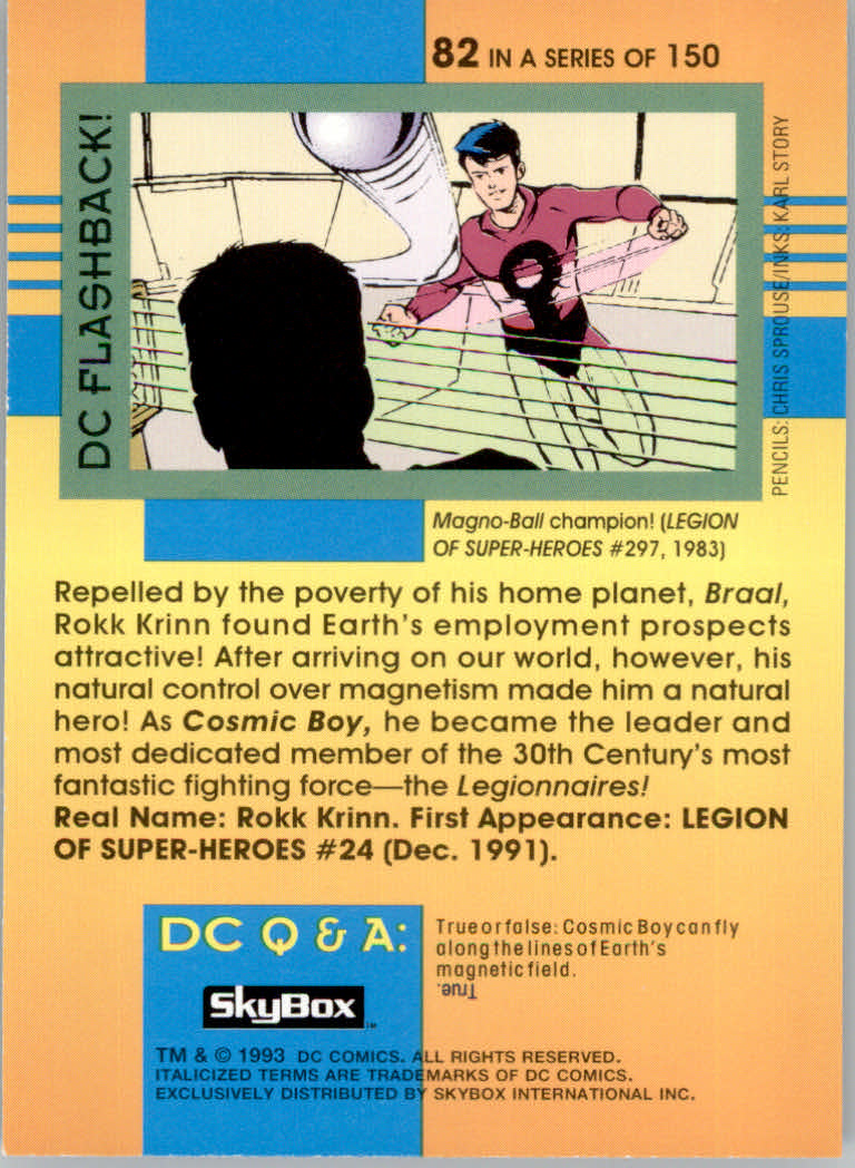 DC Cosmic Teams (1993 Skybox) "Main Set" Base Cards