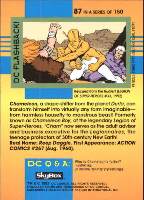 1993 SkyBox DC Cosmic Teams #87 Legionnaires back image