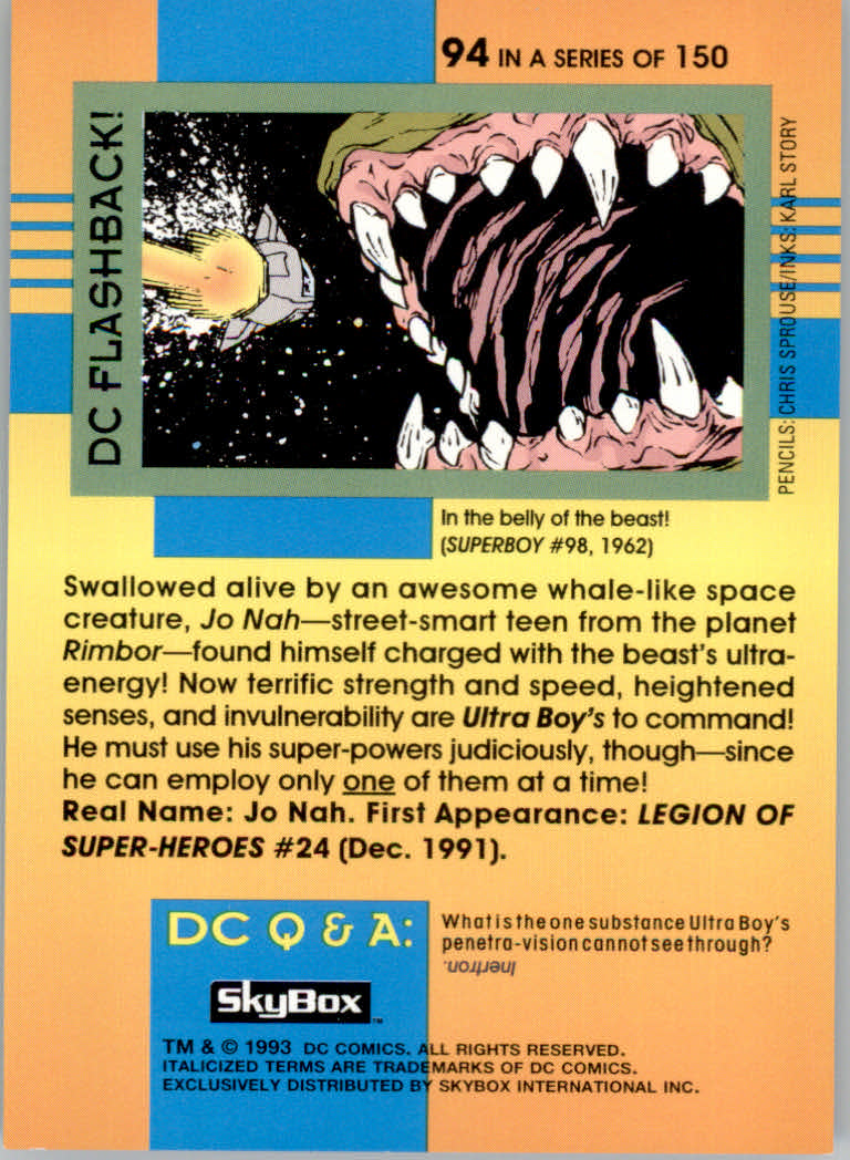 DC Cosmic Teams (1993 Skybox) "Main Set" Base Cards