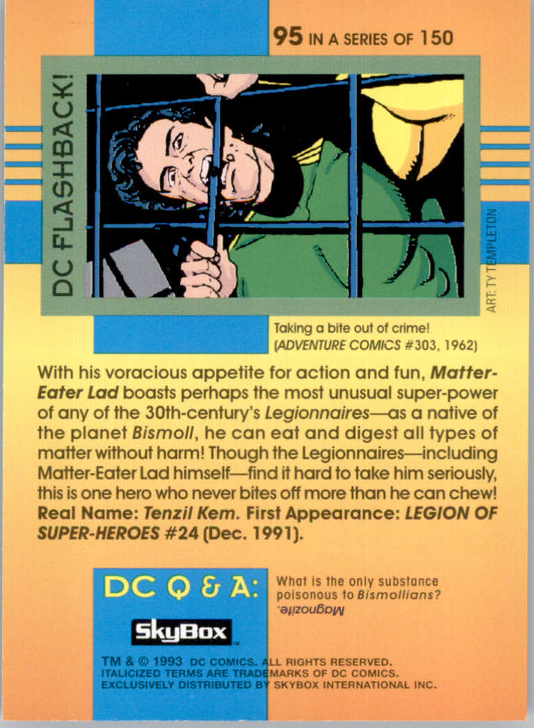 DC Cosmic Teams (1993 Skybox) "Main Set" Base Cards