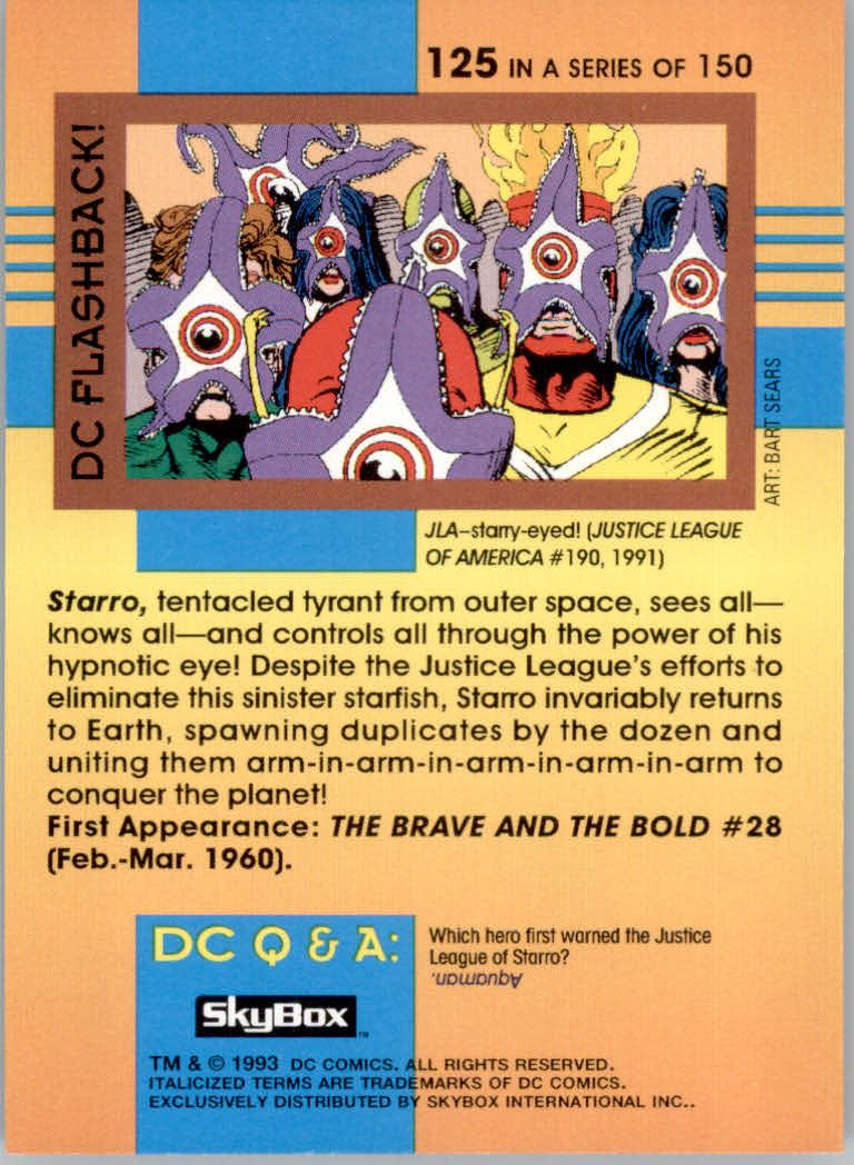 DC Cosmic Teams (1993 Skybox) "Main Set" Base Cards