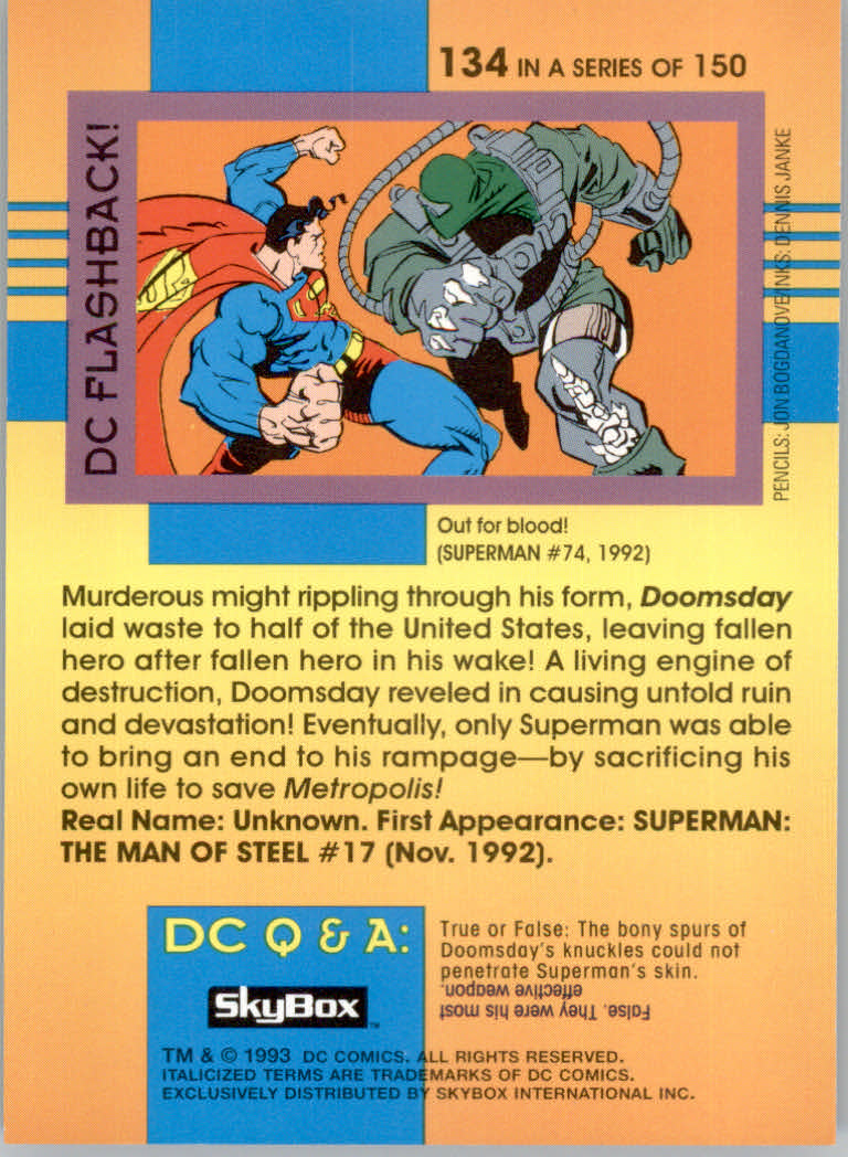 DC Cosmic Teams (1993 Skybox) "Main Set" Base Cards