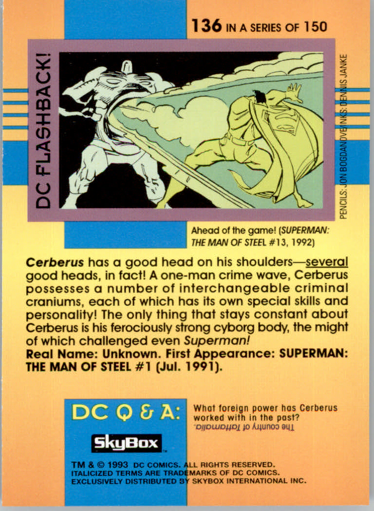 DC Cosmic Teams (1993 Skybox) "Main Set" Base Cards