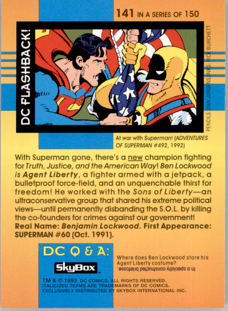 DC Cosmic Teams (1993 Skybox) "Main Set" Base Cards