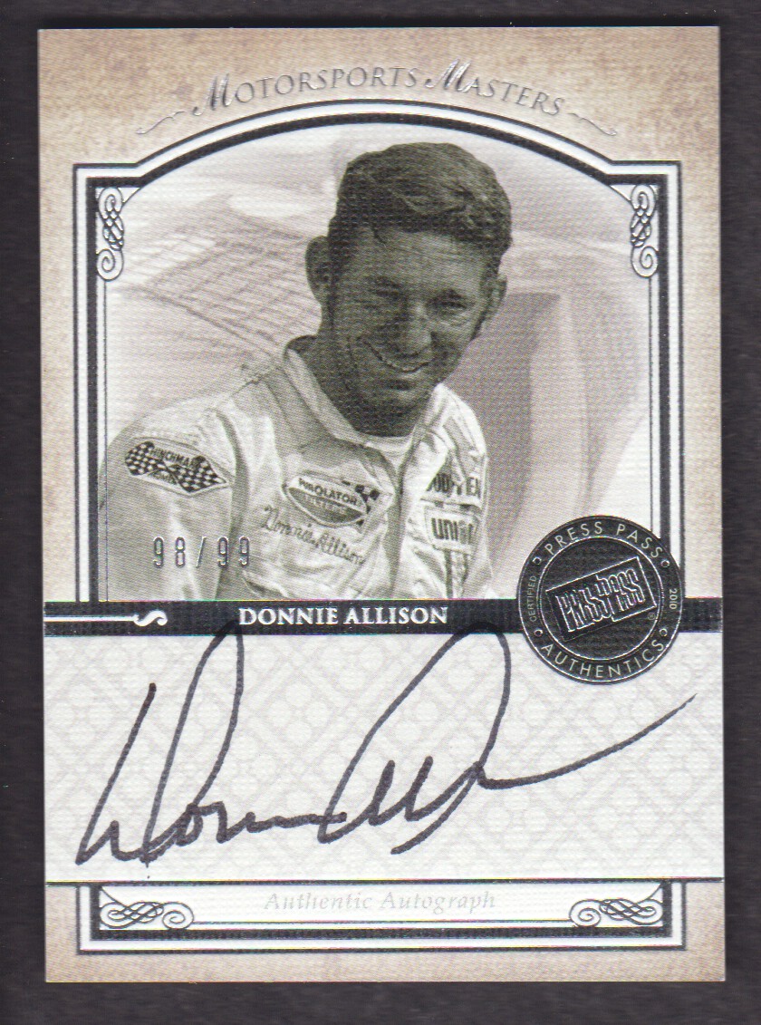 2010 Press Pass Legends Motorsports Masters Autographs Silver #2 Donnie Allison