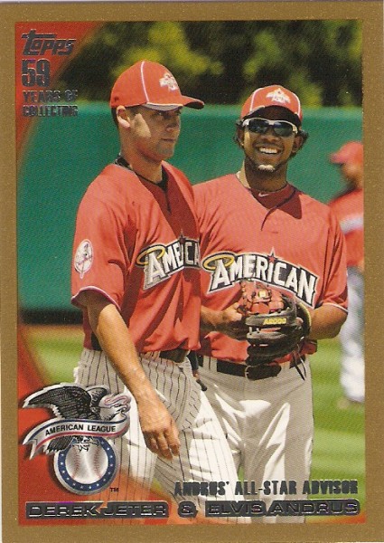 2010 Topps Update Gold US57 Derek Jeter Elvis Andrus 2010