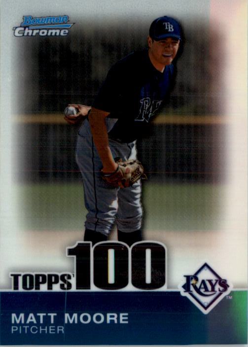 2010 Bowman Chrome Topps 100 Prospects #TPC74 Matt Moore