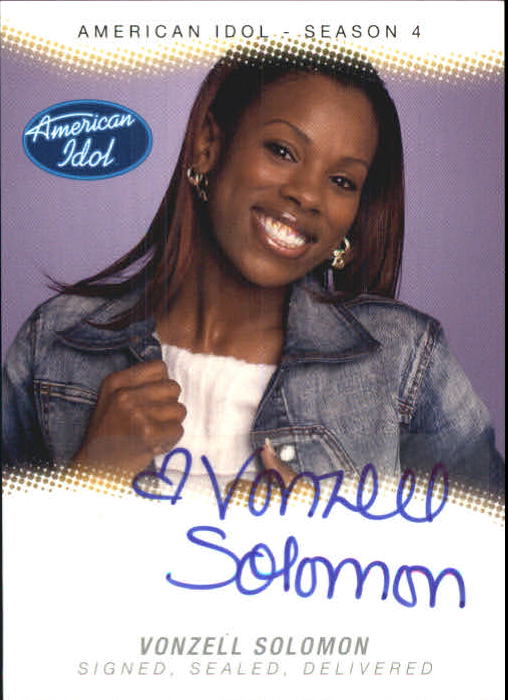 2005 Fleer American Idol Season Four Signed Sealed Delivered Autographs #SSDVS Vonzell Solomon