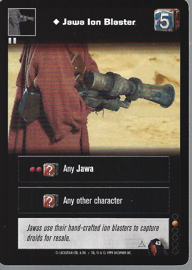 1999 Young Jedi Menace of Darth Maul #43 Jawa Ion Blaster C