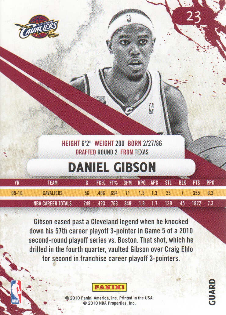 2010-11 Rookies and Stars #23 Daniel Gibson back image