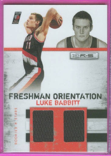 2010-11 Rookies and Stars Freshman Orientation Double Materials #15 Luke Babbitt