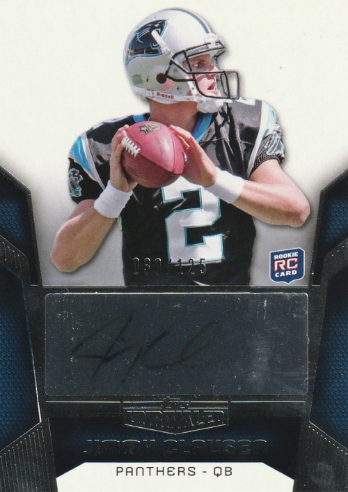 2010 Topps Unrivaled Rookie Autographs #118 Jimmy Clausen/125