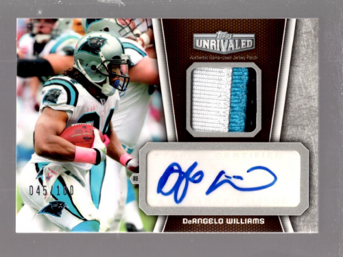 2010 Topps Unrivaled Autographed Patch #UAPDW DeAngelo Williams/100