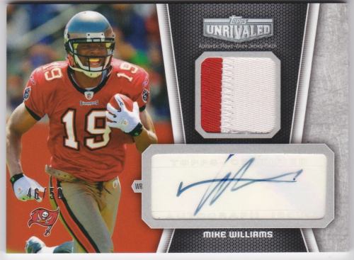 2010 Topps Unrivaled Autographed Patch Black #UAPMW Mike Williams EXCH