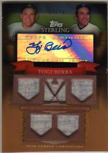 2010 Topps Sterling Career Chronicles Five Relic Autographs #CCAR51 Yogi Berra